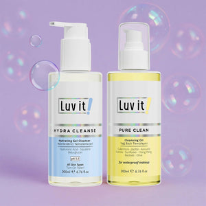 Coffret nettoyant Luv it : gel nettoyant hydratant et huile nettoyante