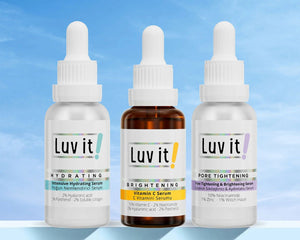 Coffret de soins du visage 3 pièces Luv it pour une peau lisse et des pores resserrés
