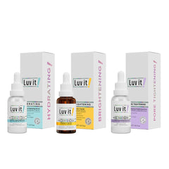Coffret de soins du visage 3 pièces Luv it pour une peau lisse et des pores resserrés