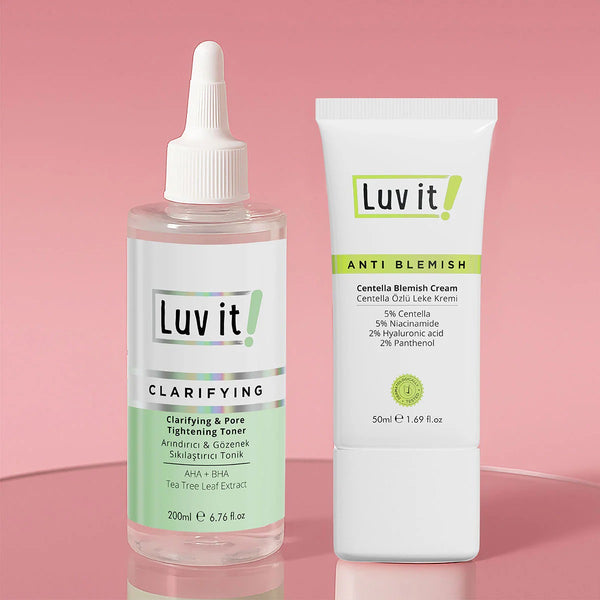 Luv it Toner & Centella Blemish Cream Skincare Set