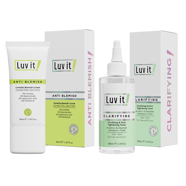 Luv it Toner & Centella Blemish Cream Skincare Set