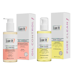 Luv it Reinigungsöl + Sebum-ausgleichender Gelreiniger Set