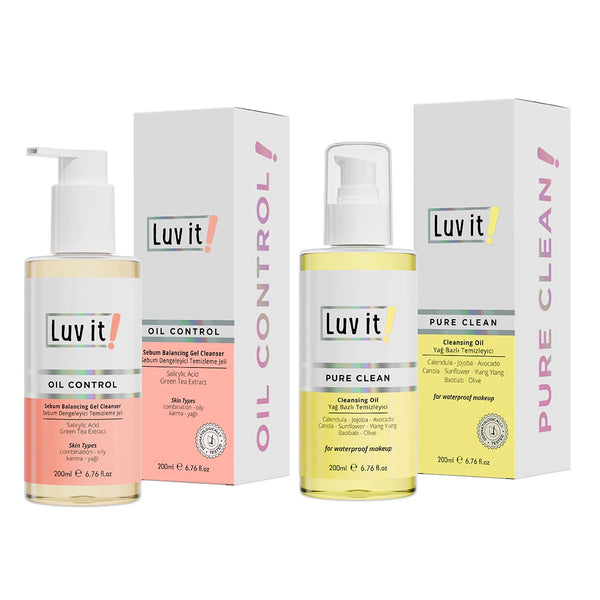 Luv it Reinigungsöl + Sebum-ausgleichender Gelreiniger Set