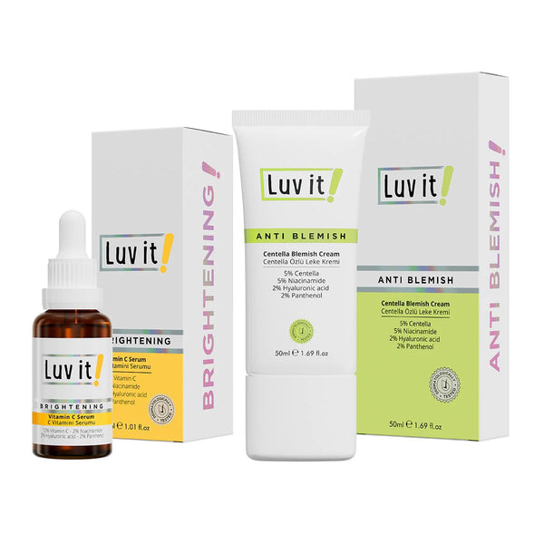 Luv it Vitamin C Serum & Centella Blemish Cream Skincare Set