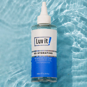 Lotion tonique hydratante pour le visage Luv it 8D à l'acide hyaluronique 200 ml