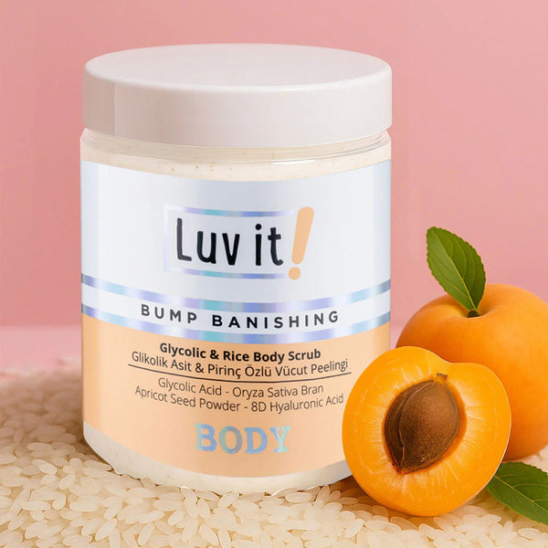 Luv it Glycolic Acid Body Scrub with Rice Extract and Hyaluronic Acid 250ml