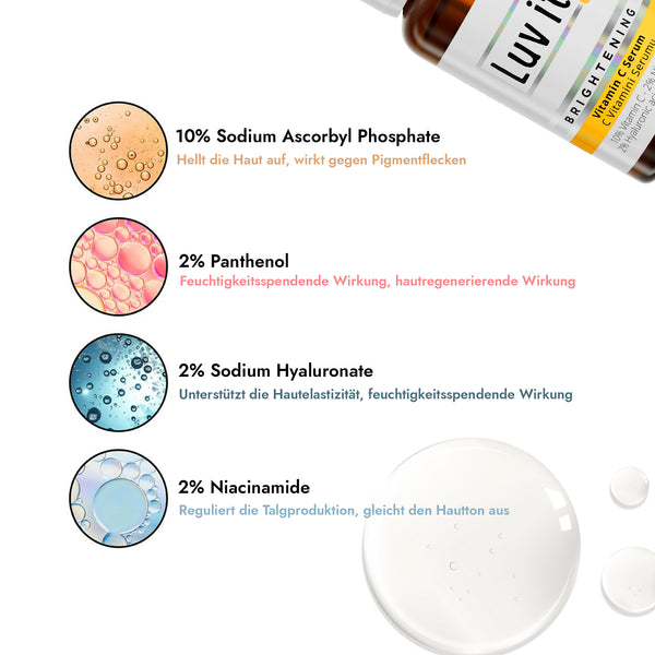 Coffret de soins Luv it en 3 pièces : Sérum hydratant, Sérum à la vitamine C et Crème anti-imperfections à la centella